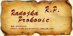 Radojka Proković vizit kartica